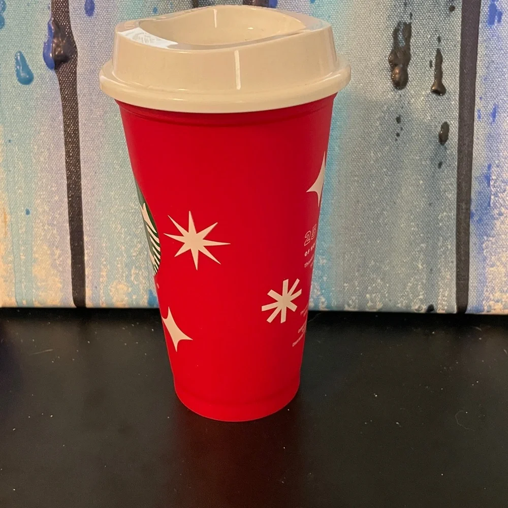 Starbucks Red Holiday Tumbler with White Lid